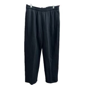 Champion Women's Black Wide Leg Jersey Pants with Drawstring - Size Large